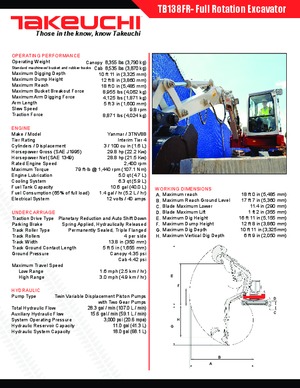 Miniescavatori Takeuchi TB 138 FR