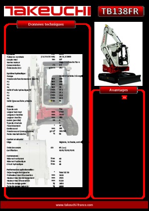 Miniescavatori Takeuchi TB 138 FR