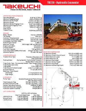 Miniescavatori Takeuchi TB 228 