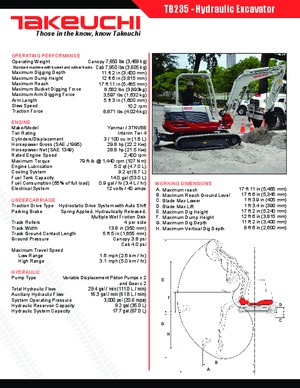Miniescavatori Takeuchi TB 235