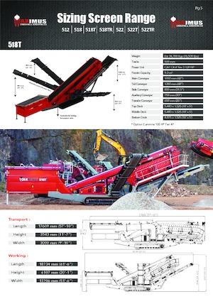 Impianti mobili di setacciatura Maximus 518T
