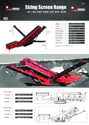 Impianti mobili di setacciatura Maximus 522