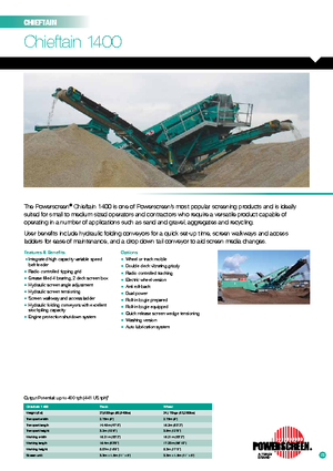 Impianti mobili di setacciatura Powerscreen Chieftain 1400