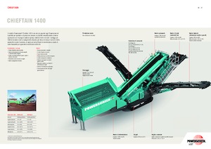 Impianti mobili di setacciatura Powerscreen Chieftain 1400