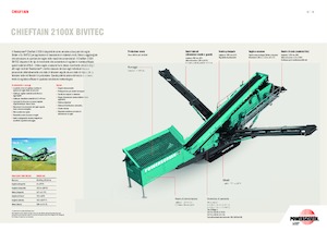 Impianti mobili di setacciatura Powerscreen Chieftain 2100X Bivitec