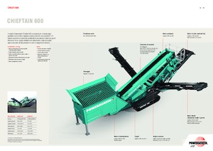 Impianti mobili di setacciatura Powerscreen Chieftain 600