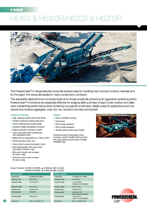Impianti mobili di setacciatura Powerscreen H 5163