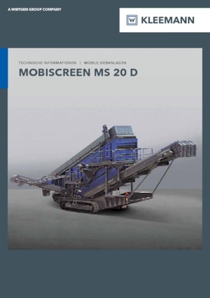 Impianti mobili di setacciatura Kleemann MS 20 D