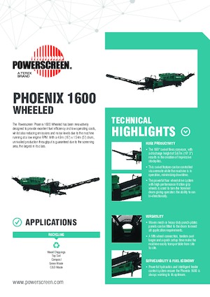 Impianti mobili di setacciatura con tamburo Powerscreen Phoenix 1600