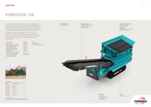 Impianti mobili di setacciatura Powerscreen Powertrak 750