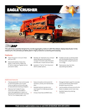 Impianti mobili di setacciatura Eagle Crusher RIP-RAP