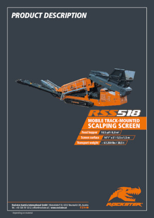 Impianti mobili di setacciatura Rockster RSS518