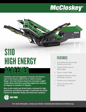 Impianti mobili di setacciatura McCloskey S110