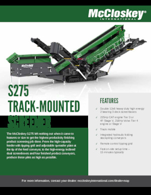 Impianti mobili di setacciatura McCloskey S275