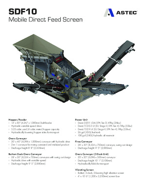 Impianti mobili di setacciatura Astec SDF10