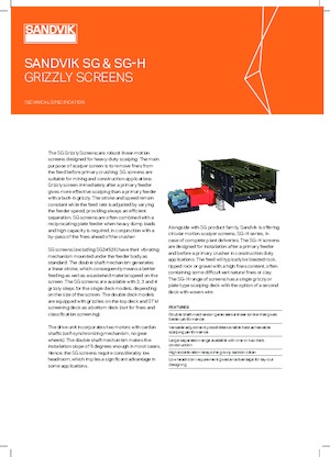 Impianti mobili di setacciatura Sandvik SG1841