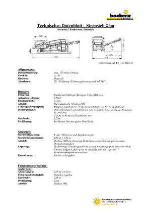 Impianti mobili di setacciatura Backers 2-ha