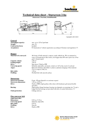 Impianti mobili di setacciatura Backers 2-ha