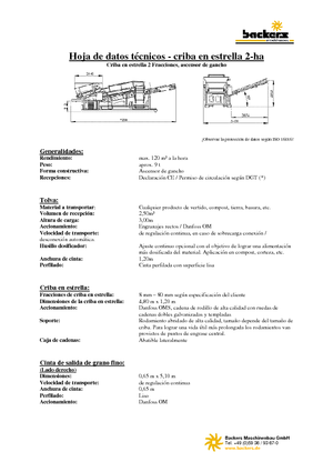 Impianti mobili di setacciatura Backers 2-ha