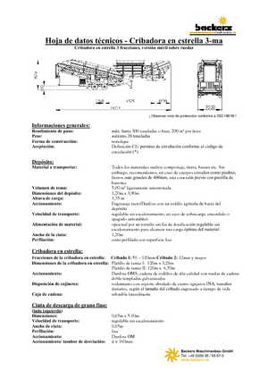 Impianti mobili di setacciatura Backers Sternsieb 3-ma