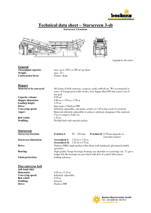 Impianti mobili di setacciatura Backers Sternsieb 3-sb