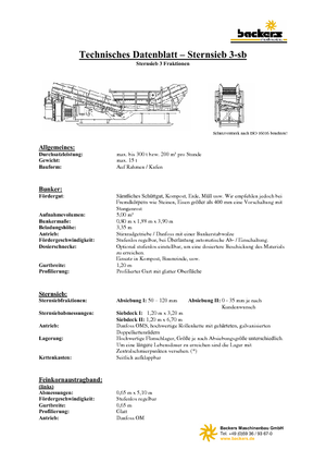 Impianti mobili di setacciatura Backers Sternsieb 3-sb