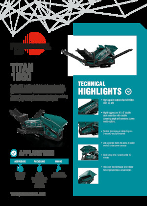 Impianti mobili di setacciatura Powerscreen Titan 1800