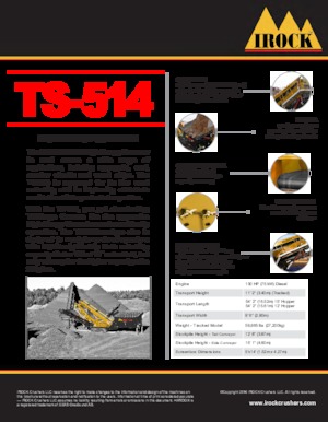 Impianti mobili di setacciatura IROCK  TS-514
