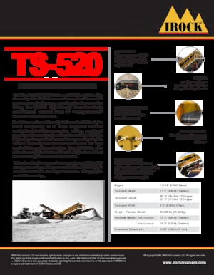 Impianti mobili di setacciatura IROCK  TS-520