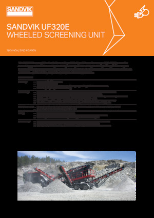 Impianti mobili di setacciatura Sandvik UF320E