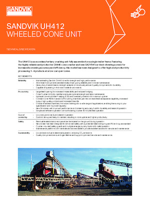 Impianti mobili di setacciatura Sandvik UH412