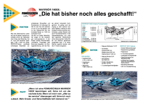 Impianti mobili di setacciatura Powerscreen Warrior 1400 X