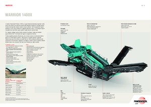 Impianti mobili di setacciatura Powerscreen Warrior 1400X