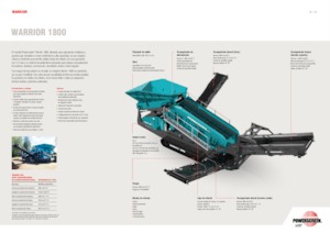 Impianti mobili di setacciatura Powerscreen Warrior 1800