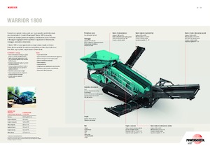 Impianti mobili di setacciatura Powerscreen Warrior 1800