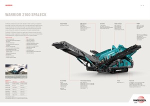 Impianti mobili di setacciatura Powerscreen Warrior 2100 Spaleck