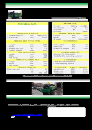 Impianti mobili di setacciatura con tamburo Komplet DST 1020