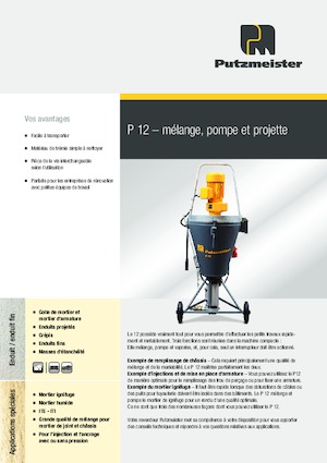 Pompe miscelatrici per malta Putzmeister P 12 