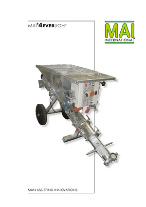 Pompe miscelatrici per malta MAI® MAI 4 Ever Light