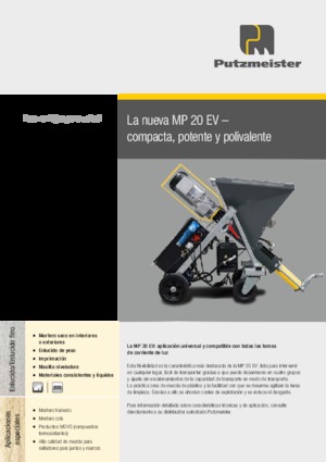 Pompe miscelatrici per malta Putzmeister MP 20 EV