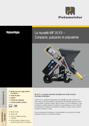 Pompe miscelatrici per malta Putzmeister MP 20 EV