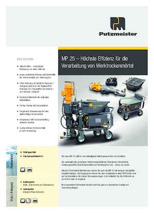 Pompe miscelatrici per malta Putzmeister MP 25 