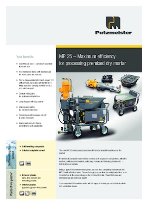 Pompe miscelatrici per malta Putzmeister MP 25 