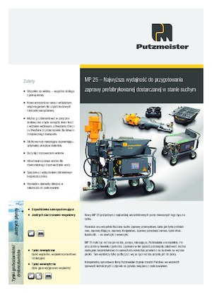 Pompe miscelatrici per malta Putzmeister MP 25 
