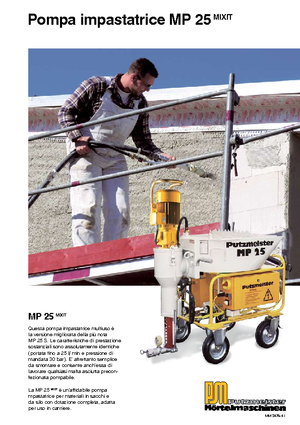 Pompe miscelatrici per malta Putzmeister MP 25 Mixit JP-WP/D5K