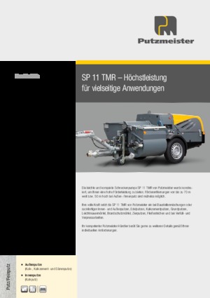 Pompe convogliatrici a coclea Putzmeister SP 11 TMR