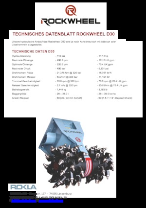 Teste portafresa (idrauliche) montabili Rockwheel by ROCK.ZONE D 30