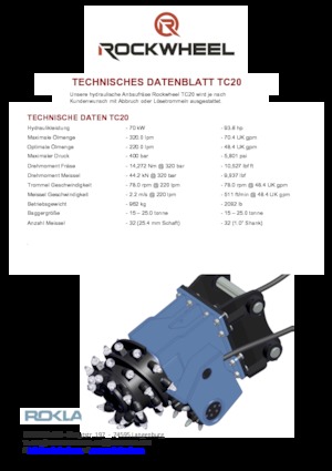 Teste portafresa (idrauliche) montabili Rockwheel by ROCK.ZONE TC 20