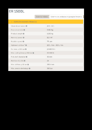 Teste portafresa (idrauliche) montabili Epiroc ER 1500L