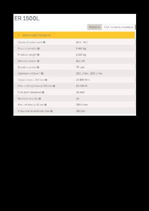 Teste portafresa (idrauliche) montabili Epiroc ER 1500L